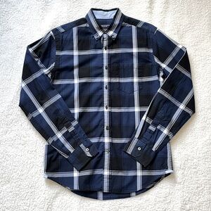 American Eagle Men's Blue Plaid Shirt, S